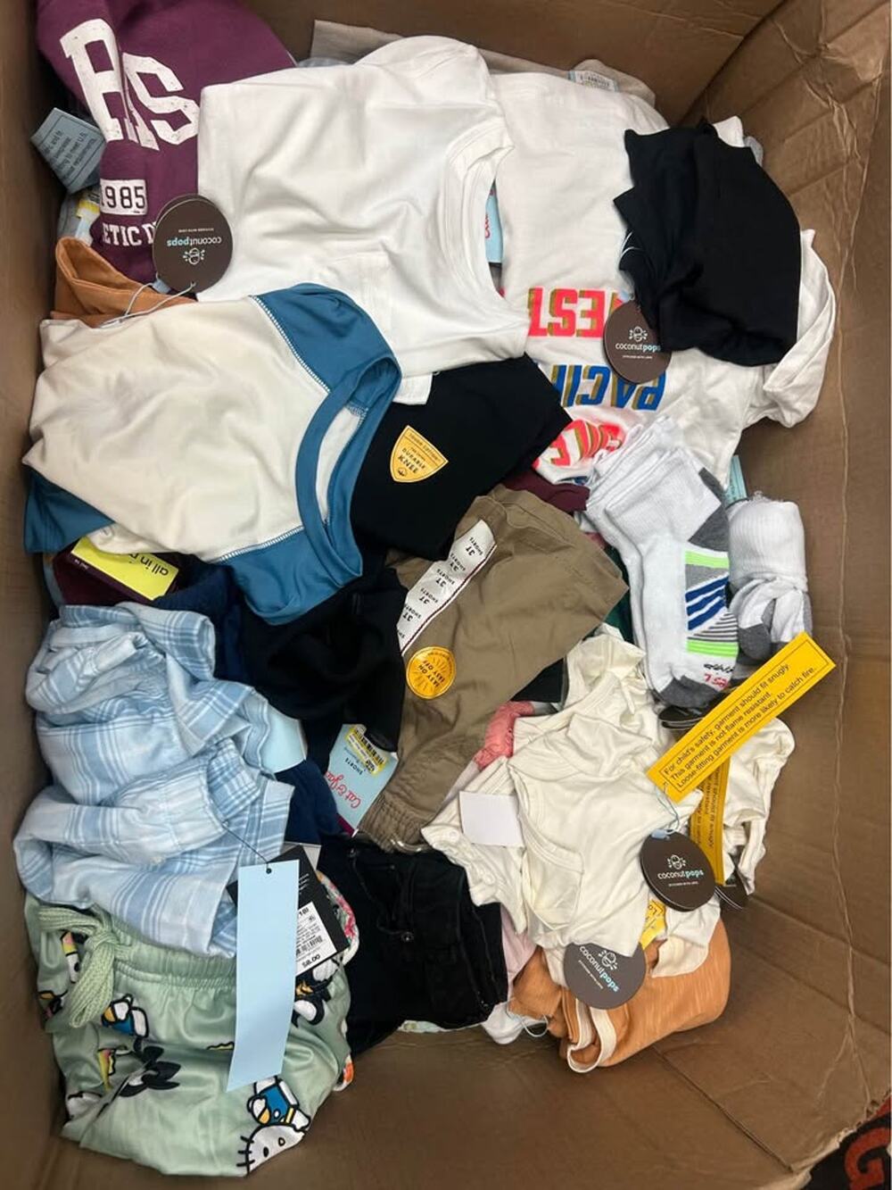 50 piece Bulk Lot of New Children's Clothing - Cat & Jack, Coconutpops, Target